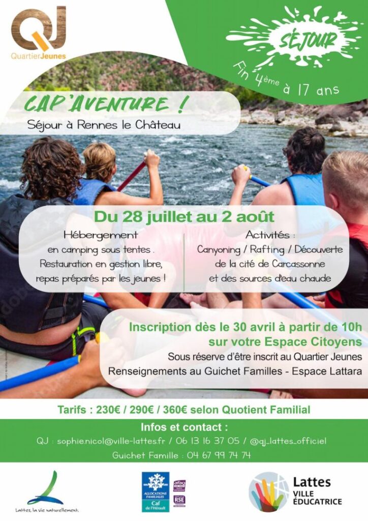 Affiche sejour CAP aventure 2025