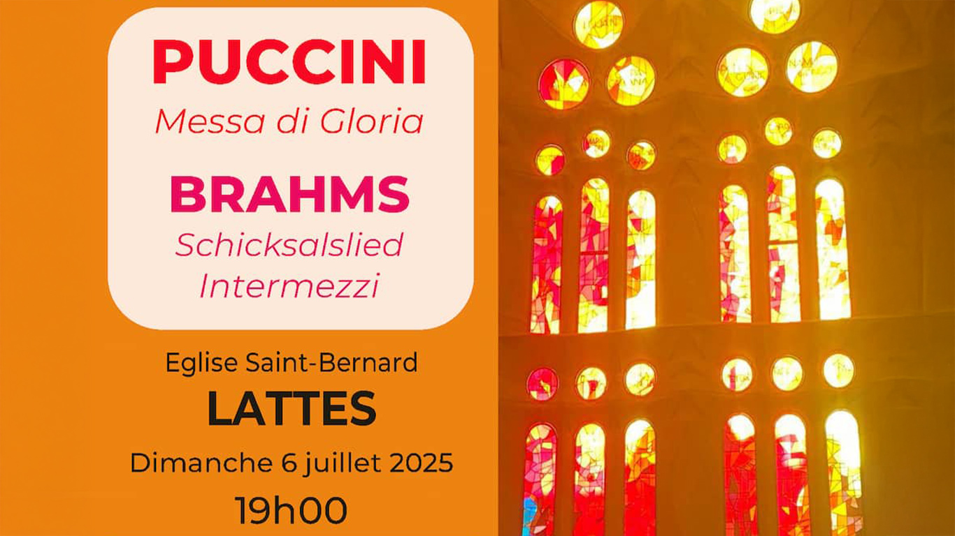 Concert Chœur Symphonique de Montpellier “PUCCINI, Messa di Gloria”, “BRAHMS, Schicksalslied Intermezzi”
